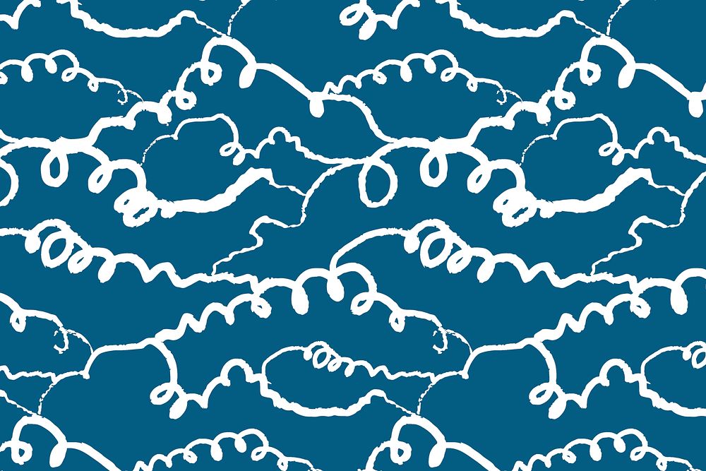 Cute squiggly lines background pattern drawing design vector