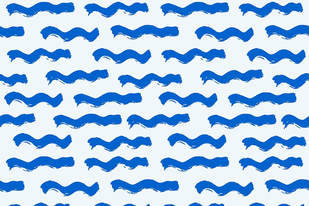 Cute wavy pattern background blue design vector