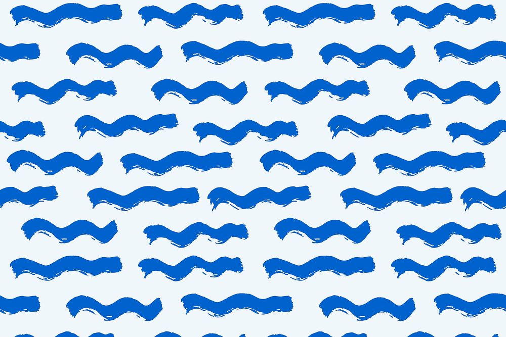 Cute wavy pattern background blue design