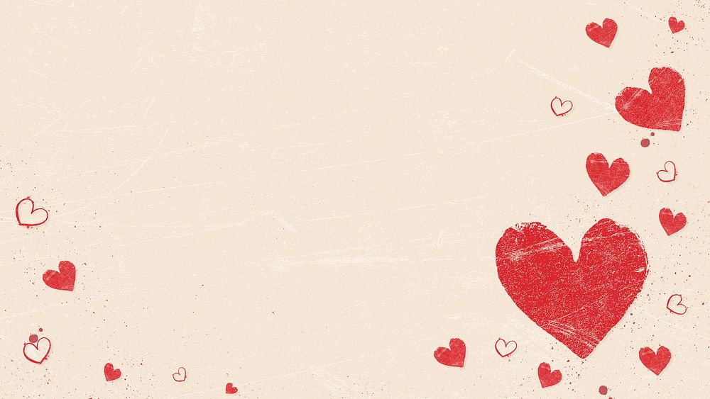 Valentine's celebration HD wallpaper, heart grunge design