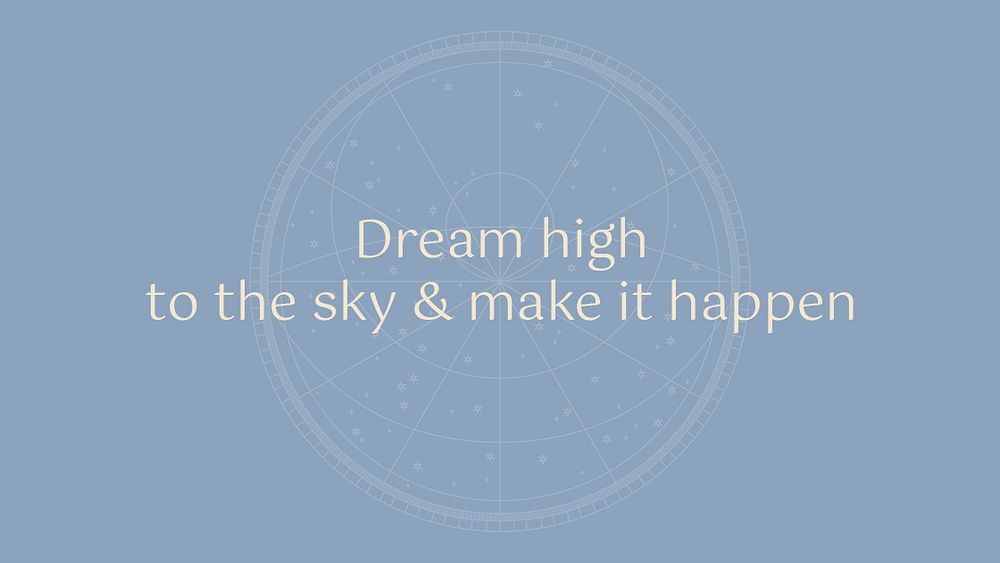 Spiritual quote blog banner template, minimal dream high graphic psd