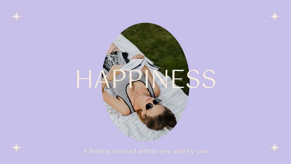 Spiritual quote blog banner template, minimal happiness graphic psd