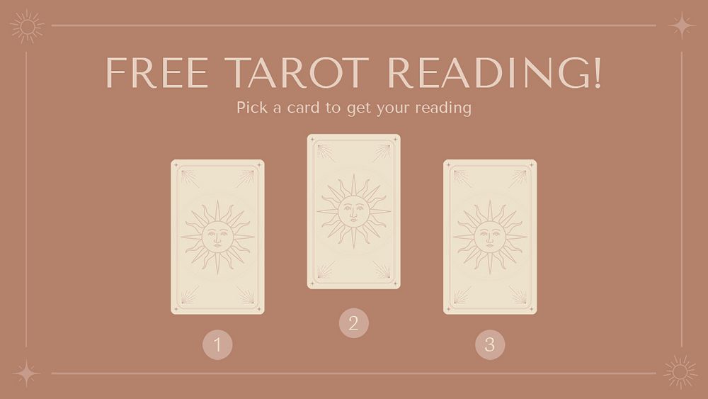 Minimal blog banner template, tarot card reading, marketing ad psd