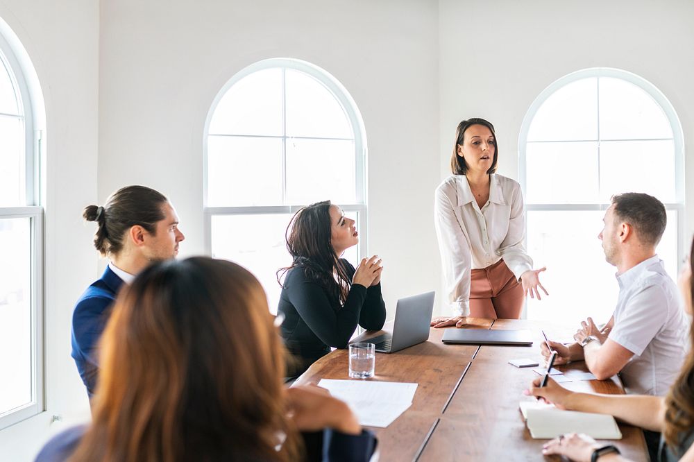 Diverse business people in a meeting