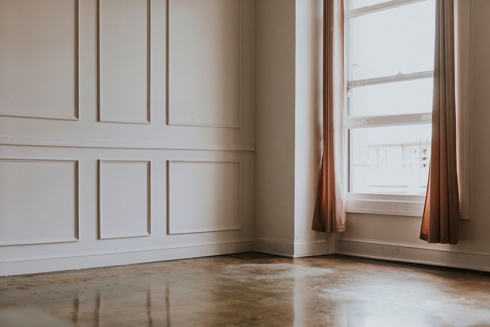 Minimal empty interior room design