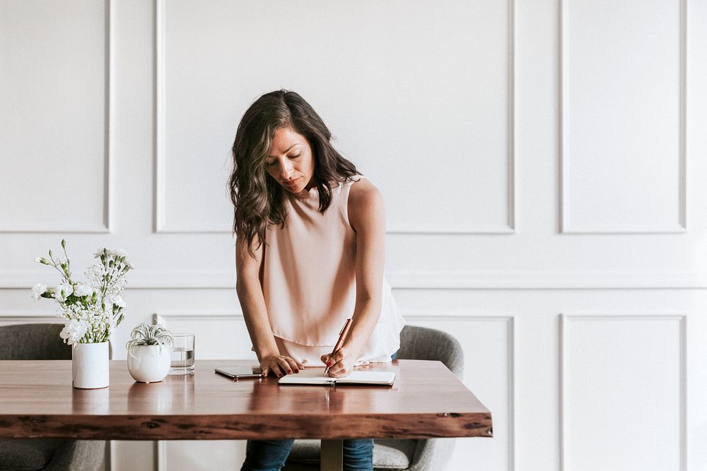 Successful woman working in the office