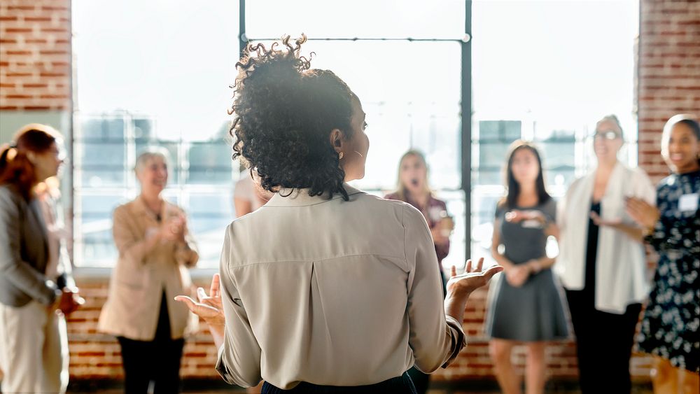 Businesswoman in a business conference