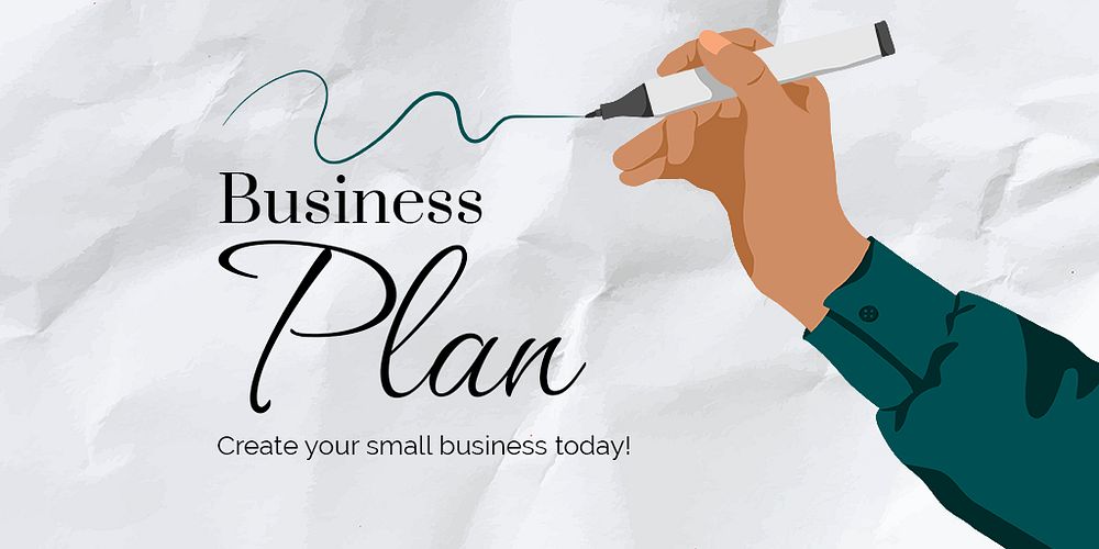Business plan  Twitter post template, editable design psd