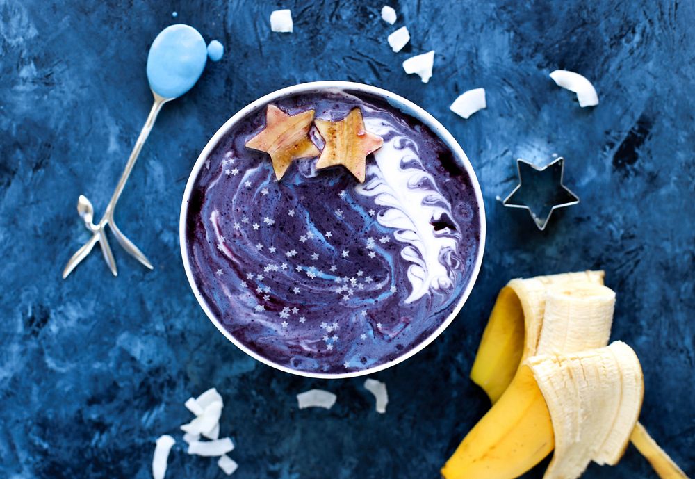Galaxy Smoothie Bowl. Original public domain image from Wikimedia Commons