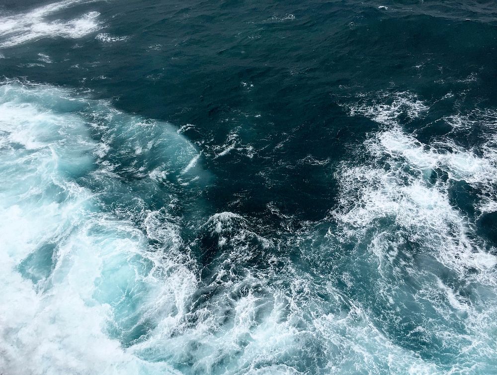 Sea waves. Original public domain image from Wikimedia Commons