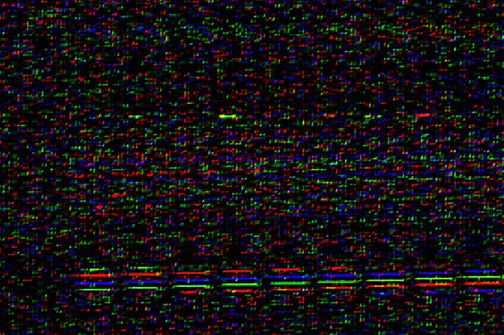 Glitch effect on a black background