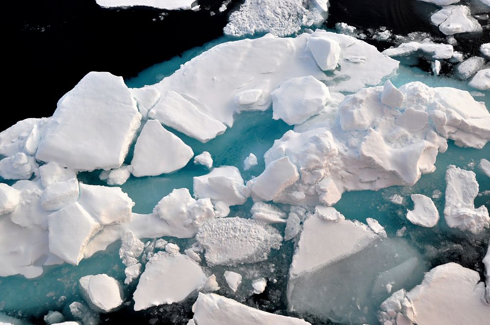 Arctic Ocean ice melting. Original public domain image from Flickr
