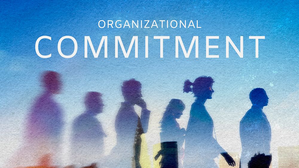 Organizational commitment banner template, business aesthetic design psd