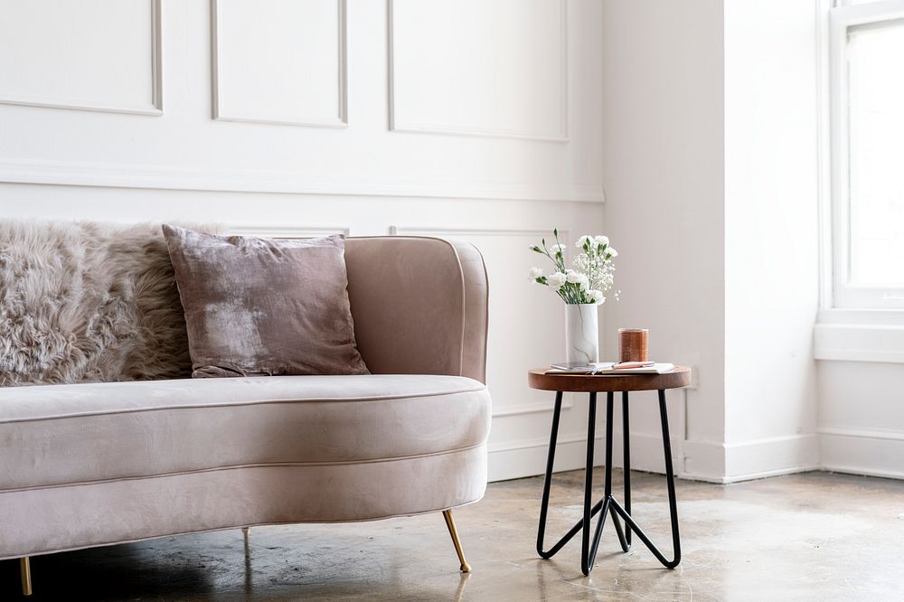 Modern pastel living room decor