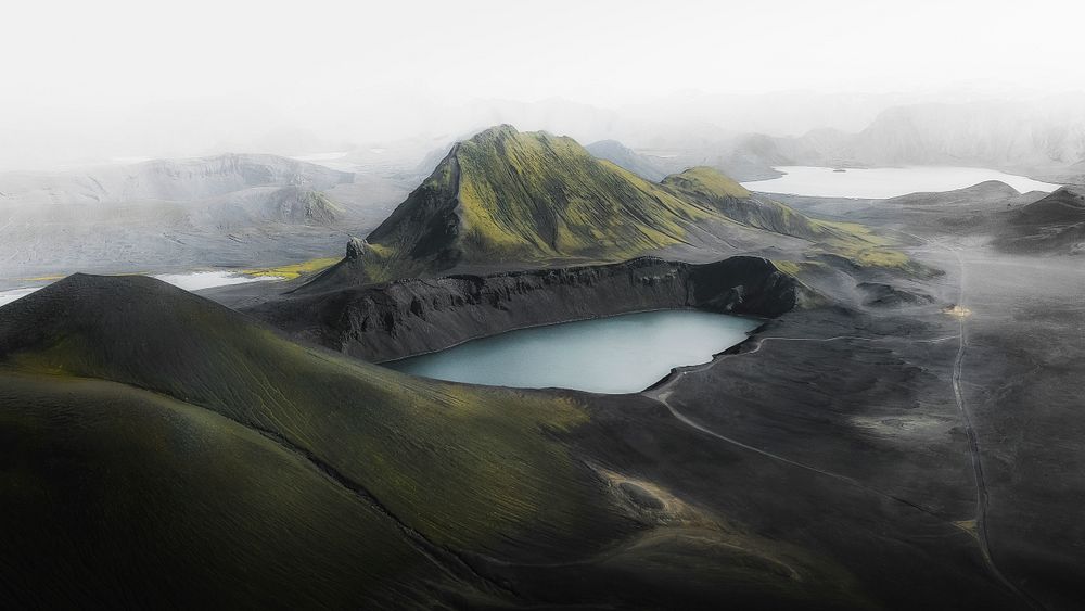 Lake in central highlands, Iceland