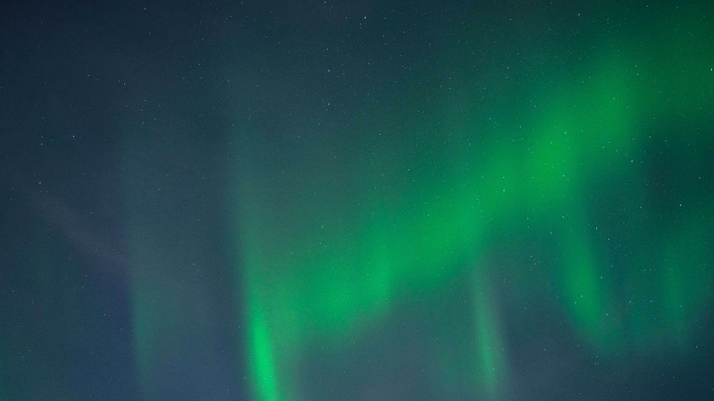 Northern lights desktop wallpaper background, Lofoten island in Norway