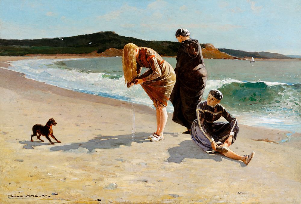 Eagle Head, Manchester, Massachusetts (High Tide) (1870) by Winslow Homer. Original from The MET museum. Digitally enhanced…