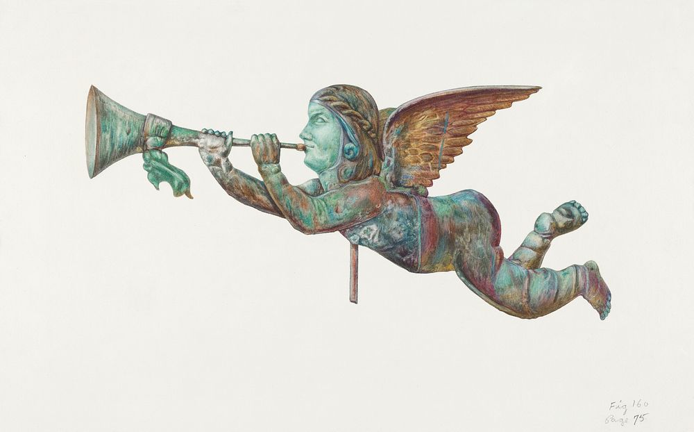 Gabriel Weather Vane (ca. 1942) by Harriette Gale. Original from The National Gallery of Art. Digitally enhanced by rawpixel.
