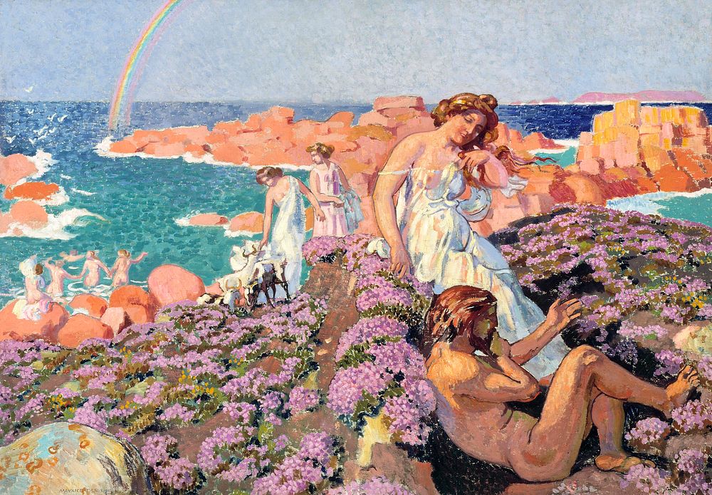 Ulysses with Calypso (1905) painting in high resolution by Maurice Denis. Original from The Finnish National Gallery.…