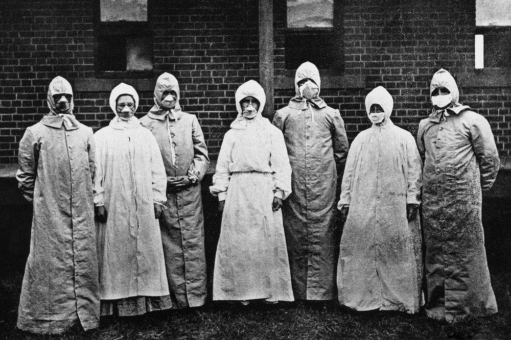 The American Soldiers in Presence of Gas during World War I (1918). Original image from National Museum of Health and…
