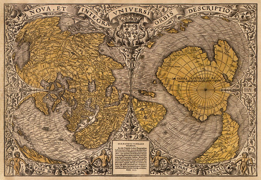 Noua, et integra uniuersi orbis descriptio (1531) by Oronce Fin&eacute;. Original from Library of Congress. Digitally…