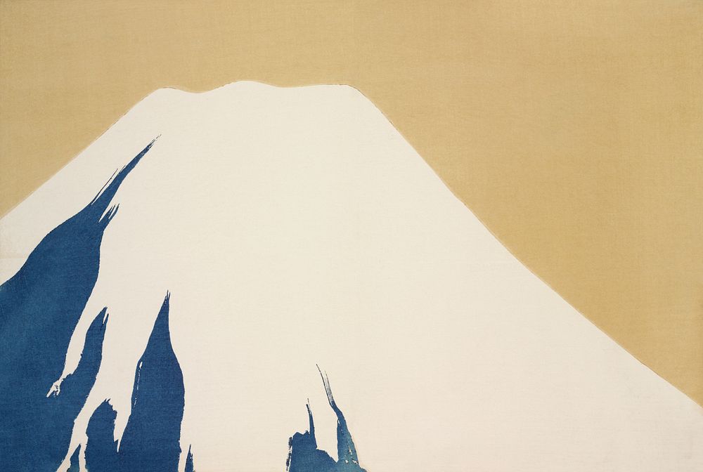 Mount Fuji from Momoyogusa&ndash;Flowers of a Hundred Generations (1909) by Kamisaka Sekka. Original from the The New York…