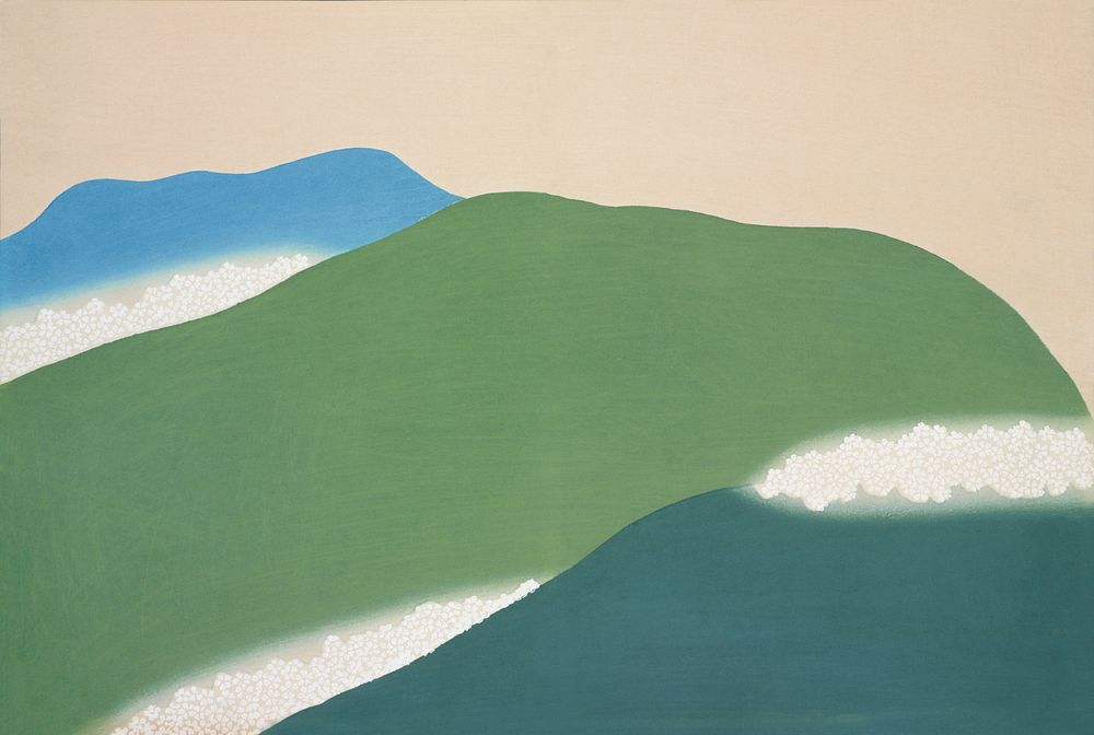 Green mountains from Momoyogusa&ndash;Flowers of a Hundred Generations (1909) by Kamisaka Sekka. Original from the The New…