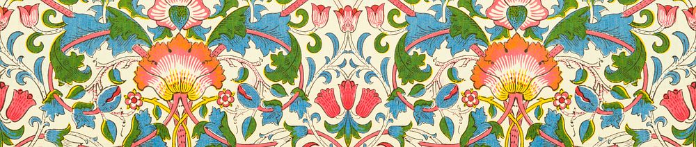 William Morris's Lodden (1884) famous pattern. Original from The Smithsonian Institution. Digitally enhanced by rawpixel.