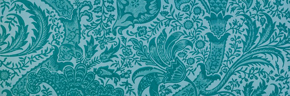William Morris's (1834-1896) Indian pattern. Famous artwork, original from The Smithsonian Institution. Digitally enhanced…