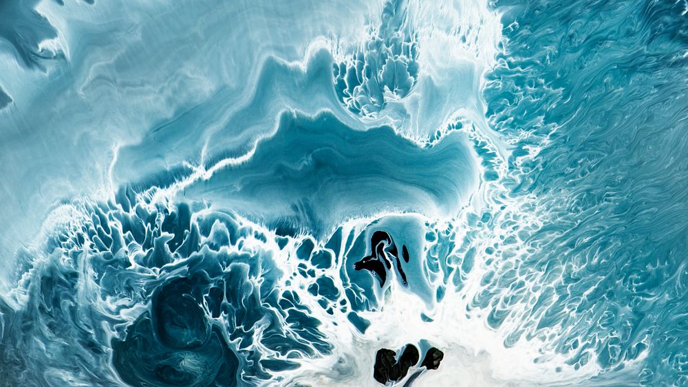 Abstract blue grunge watercolor patterned background illustration