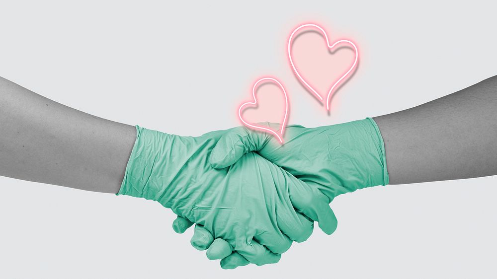 Medical staff shaking hands to thank the nurses