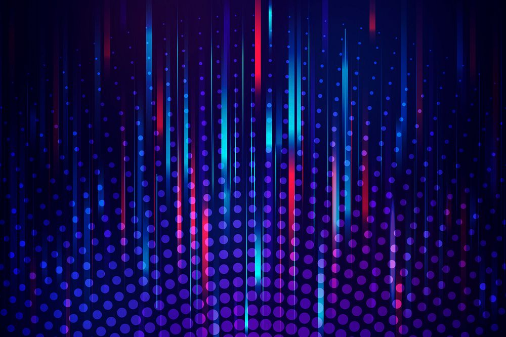 Purple and indigo halftone patterned background