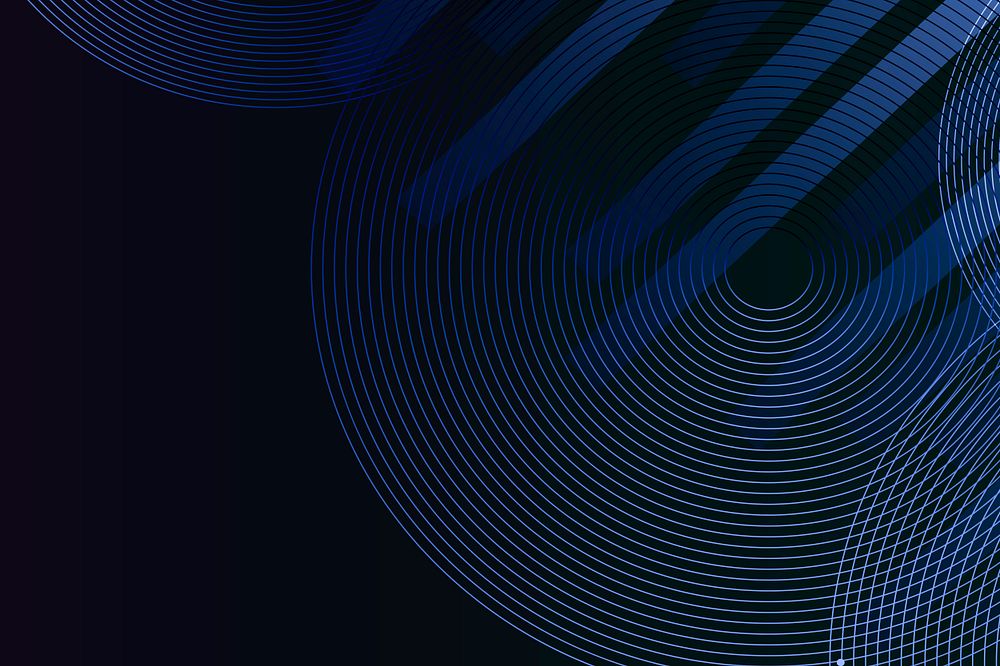 Geometrical lines patterned blue background