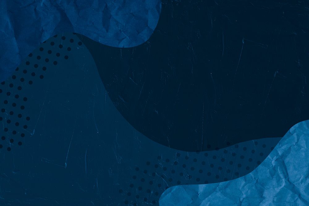Memphis patterned blue paper background