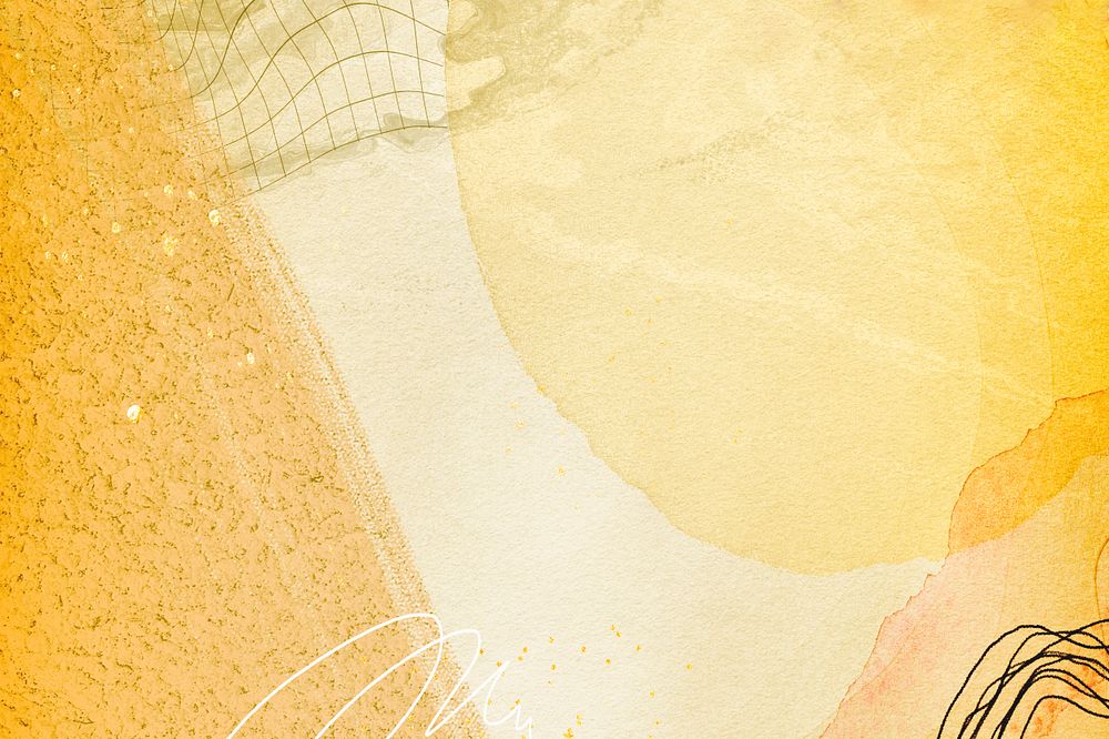 Abstract gold watercolor background