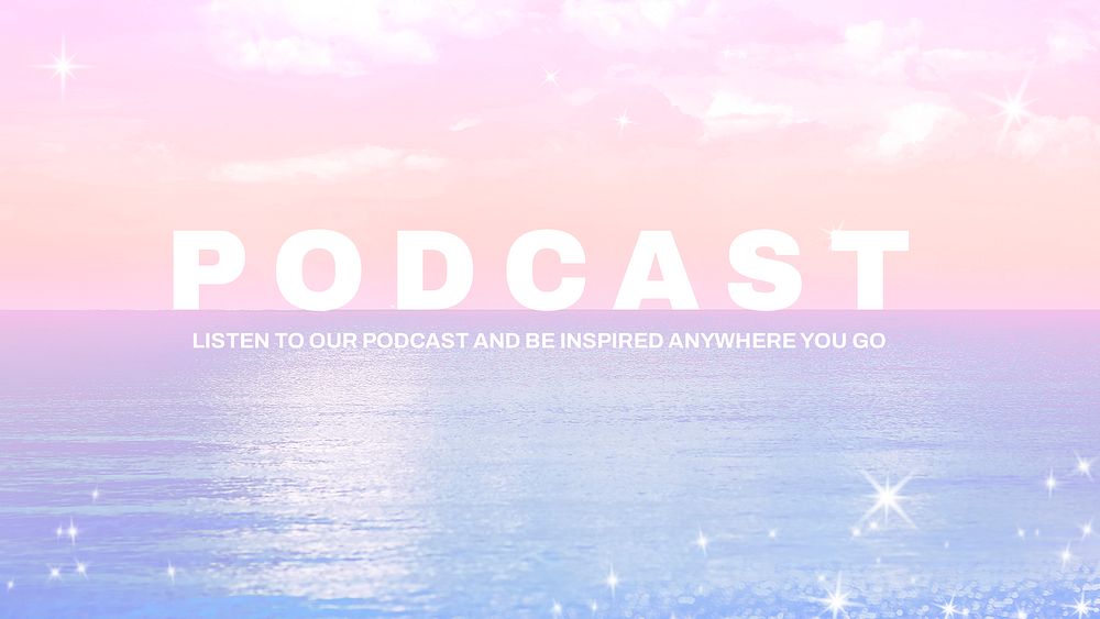 Aesthetic ocean blog banner template, psd