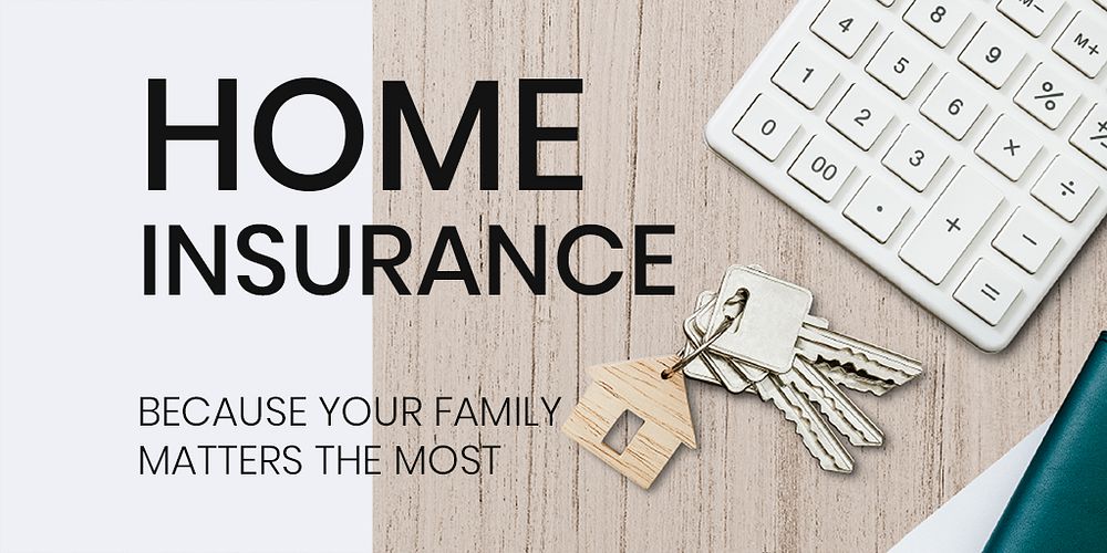 Home insurance Twitter post template, editable design psd