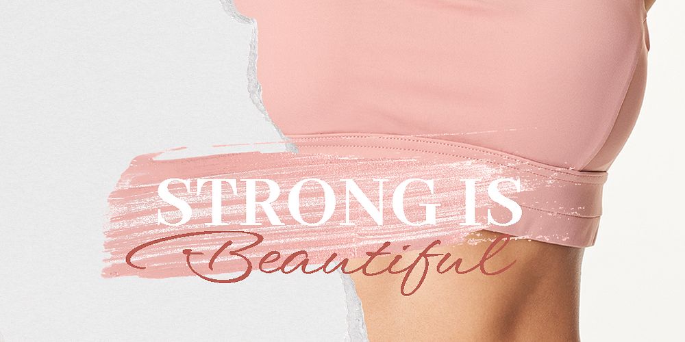 Strong woman Twitter post template, sports aesthetic design psd