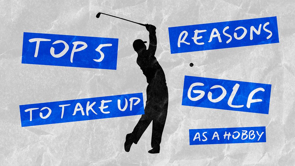 Golf hobby blog banner template, editable design  psd