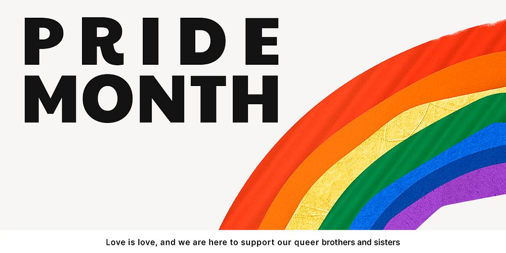 Pride month Twitter post template, LGBTQ community support campaign psd