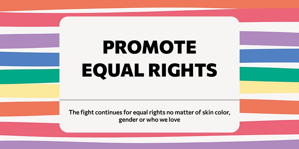 Equal rights Twitter post template, Pride Month celebration psd