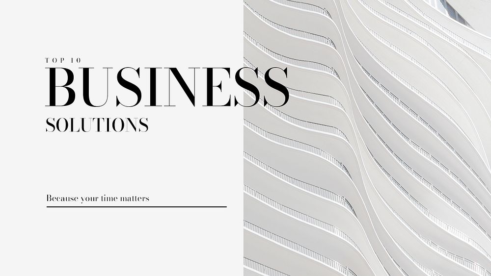 Business solutions presentation editable template, white modern design psd