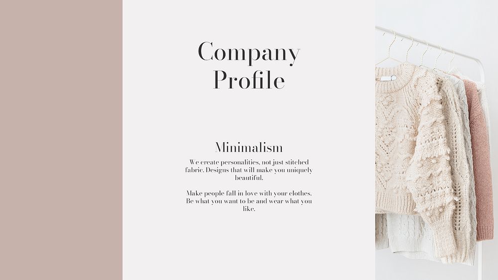 Company profile blog banner template, fashion branding psd