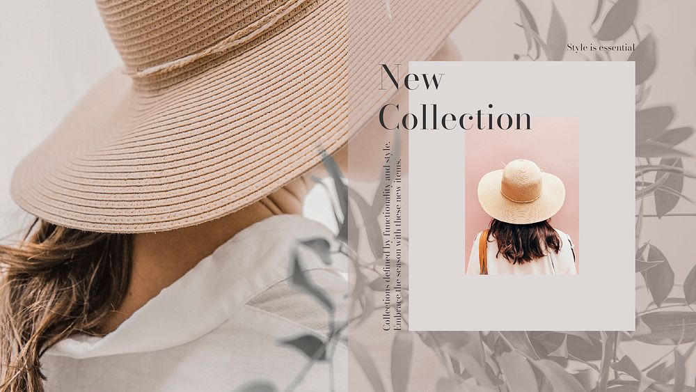 New collection YouTube thumbnail template, Summer fashion psd