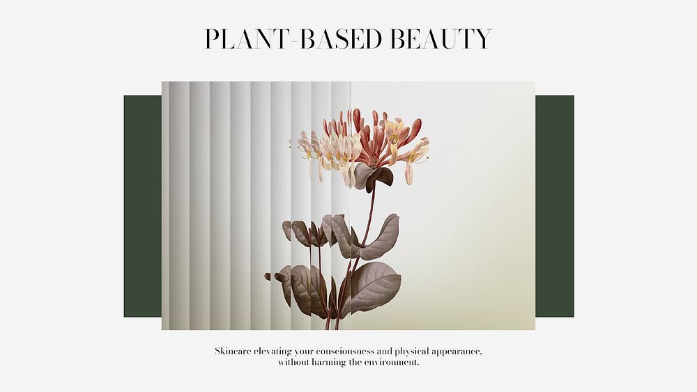 Plant aesthetic presentation editable template psd