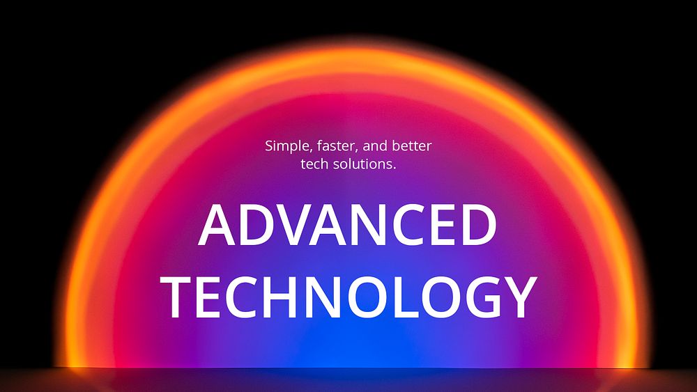 Advanced technology PowerPoint presentation template psd