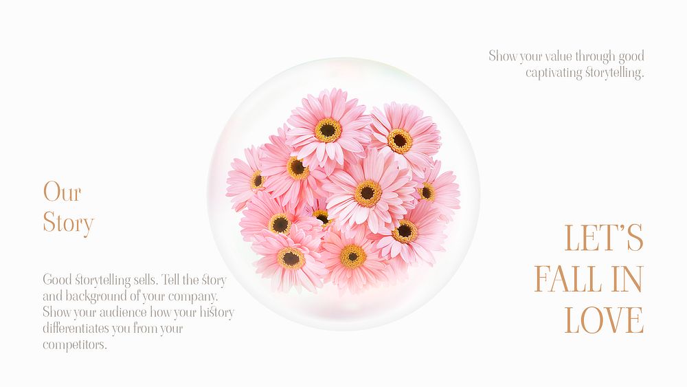 Pink flower blog banner template, feminine aesthetic psd
