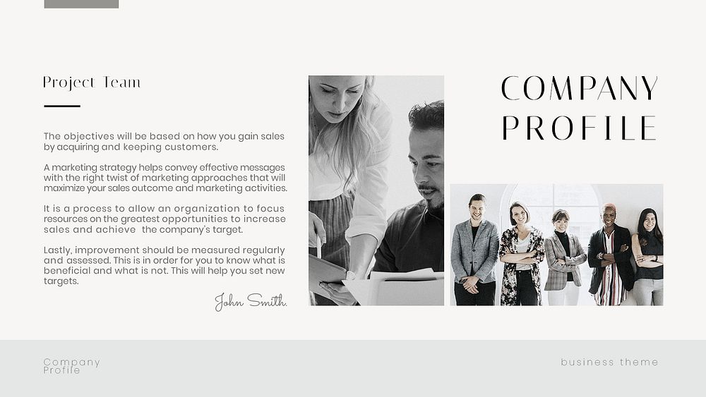 Company profile blog banner template, business overview psd