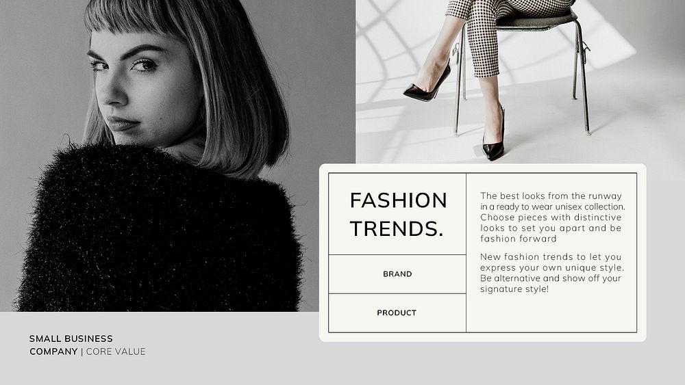 Fashion trends PowerPoint presentation template psd