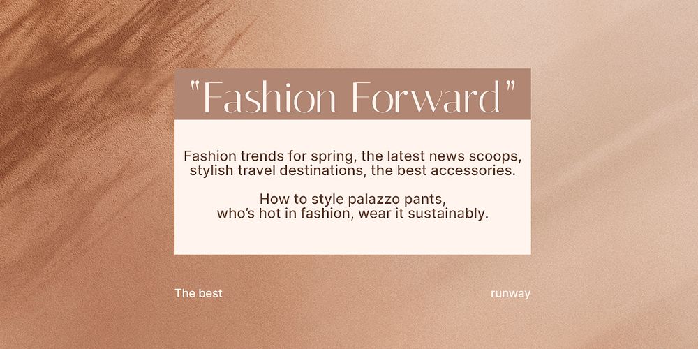 Fashion forward Twitter post template, shadow aesthetic psd